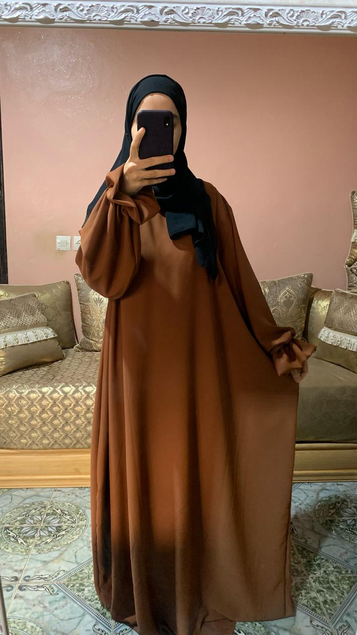 Abaya loubna brun